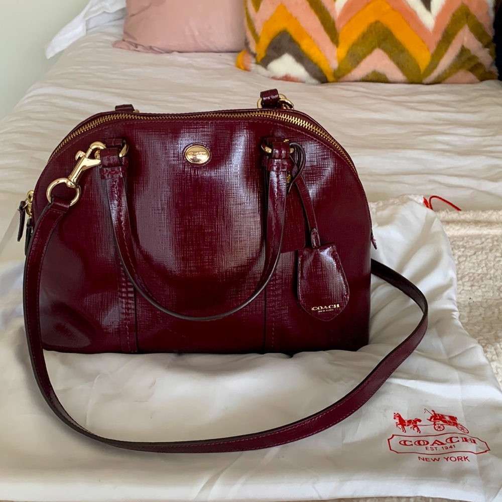 COACH Burgundy leather Bag